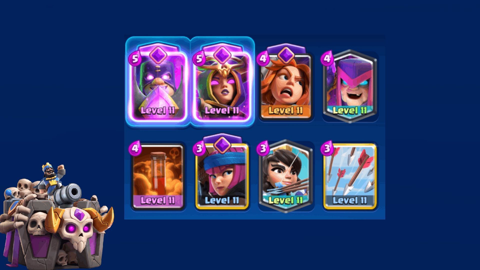 Poison and Arrows spells provide extra coverage against swarms (Image via Supercell)